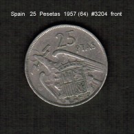 SPAIN    25  PESETAS  1957 (64)  (KM # 787) - 25 Peseta