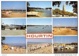 Hourtin - Plage Océane, église, Port, Plage Du Lac Picqueyrot - Circulé 1994 - Non Classés