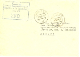 DDR Berlin O17 TGST 1960 ZKD-Stempel Regierung Der DDR Ministerium Für Volksbildung - Briefe U. Dokumente