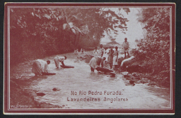 SAO TOME AND PRINCIPE (Africa) - No Rio Pedra Furada Lavadeiras Angolares - Sao Tome Et Principe