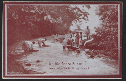 SAO TOME AND PRINCIPE (Africa) - No Rio Pedra Furada Lavadeiras Angolares - Sao Tome And Principe