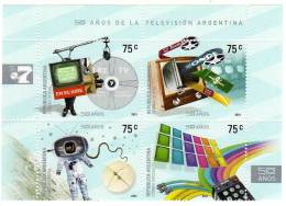 Argentina / The 50 Th Anniversary Of Television Of Argentina - Unused Stamps