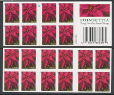 USA 2013 Scott 4816, Poinsettia,  Booklet Of 20 WITH DIE CUTS, MNH (**) - 3. 1981-...