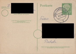 GERMANY. POSTAL STATIONARY. LANDSTUHL 1956 - Cartes Postales - Oblitérées