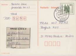 GERMANY. POSTAL STATIONARY. FORST 1990 - Postcards - Used