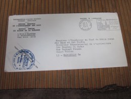 Lettre Franchise Postale Aménagement Des Eaux Service Spécial Bassin De La Durance Aix-en-Provence Flamme  24/2/1971 - Lettres Civiles En Franchise