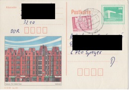 GERMANY. POSTAL STATIONARY. ROSTOCK. WITH ADDITIONAL POSTAGE - Postkarten - Gebraucht