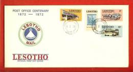 LESOTHO 1972 FDC Postal Service 120-123 - Lesotho (1966-...)