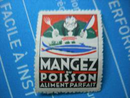 Timbre Vignette Mangez Du Poisson Aliment Parfait - Andere & Zonder Classificatie