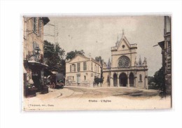 78 CHATOU Eglise, Colorisée, Ed Tranquard, 190? - Chatou