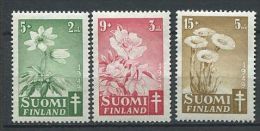 FINLANDE 1949 - Medecine Fleurs - Neuf * (MLH) AVEC Trace De  Charniere (Yvert 349/51) - Unused Stamps