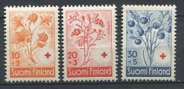 FINLANDE 1958 - Medecine Fleurs - Neuf * (MLH) AVEC Trace De  Charniere (Yvert 477/79) - Unused Stamps