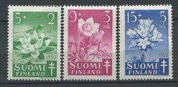 FINLANDE 1950 - Medecine Fleurs - Neuf * (MLH) AVEC Trace De  Charniere (Yvert 368/70) - Unused Stamps