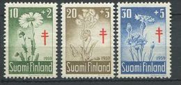 FINLANDE 1959 - Medecine Fleurs - Neuf * (MLH) AVEC Trace De  Charniere (Yvert 486/88) - Unused Stamps