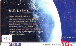 Télécarte Japon ESPACE * Phonecard JAPAN * SPACE  (480)  PLANETE * Météorite * COSMOS * GLOBE * TELEFONKARTE * WELTRAUM - Astronomùia