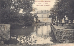 GALAN -VIEUX FOSSES DE LA VILLE       TRES  BELLE  CARTE  ANIMEE      ENFANTS OIES - Galan