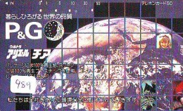 Télécarte Japon ESPACE * Phonecard JAPAN * SPACE SHUTTLE  (489)  PLANETE * COSMOS * GLOBE * TK * WELTRAUM * - Astronomia