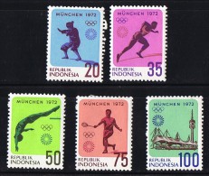 1972  Jeux Olympiques De Munich Course, Plongeon, Badminton, Stade  Série Complète * - Irán