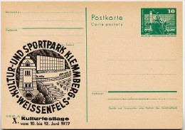 DDR P79-4a-77 C40-a Postkarte PRIVATER ZUDRUCK T.1 Sportpark Klemmberg Weißenfels 1977 - Private Postcards - Mint