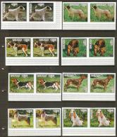 BHUTAN - 1973 (part II, Issued 1/1/73) Dogs Rare IMPERF PAIRS. MNH ** Great Lot! - Bhoutan