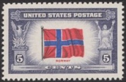 1943 USA Overrun Country Stamp-Flag Of Norway Sc#911 WWII - Ongebruikt