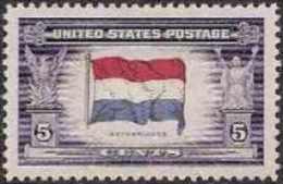 1943 USA Overrun Country Stamp-Flag Of Netherlands Sc#913 WWII - Ongebruikt
