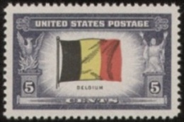 1943 USA Overrun Country Stamp-Flag Of Belgium Sc#914 WWII - Ongebruikt