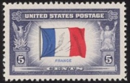 1943 USA Overrun Country Stamp-Flag Of France Sc#915 WWII - Ongebruikt