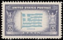 1943 USA Overrun Country Stamp-Flag Of Greece Sc#916 WWII - Ongebruikt