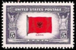 1943 USA Overrun Country Stamp-Flag Of Albania Sc#918 WWII - Unused Stamps