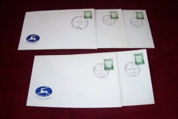 5 PETITE ENVELOPES  D'ISRAEL  AVEC DATE DIFFERENJTE - Covers & Documents