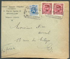 N°285-317 (paire) Obl. Télégraphique BRUXELLES-CENTRAL Sur Devant De Lettre En Exprès Le 11-V-1932 Vers La Ville - 9541 - 1931-1934 Quepis