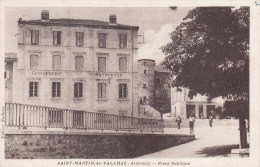 VALAMAS, Place Publique, Carte Vierge - Saint Martin De Valamas
