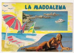 OLBIA - LA MADDALENA - PIN UP Donna Seno Nudo - F/g - A10484 - Pin-Ups