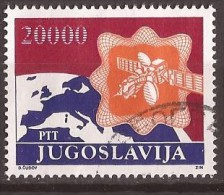 1989  JUGOSLAVIJA FREIMARKEN POSTDIENST ERDE FERNMELDESATELIT USED - Usati