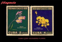 CUBA MINT. 1958-12 NAVIDADES. FLORES - Neufs
