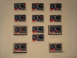 FRANCE 2571 VARIETES DIFFERENTES SUR 12 TIMBRES **(4)  Et Oblitérés(8) - Ungebraucht