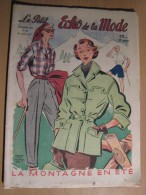 Le Petit écho De La Mode . 1951 . La Montagne En été - Fashion