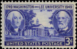 1949 USA Washington And Lee University Bicentennial Stamp Sc#982 George Washington - Ongebruikt