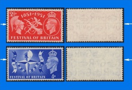 GB 1951-0002, Festival Of Britain, Complete Set Of 2 Stamps, MNH - Ongebruikt