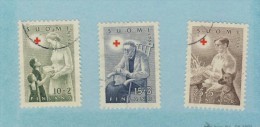 FINLANDE 1954 CROIX-ROUGE SCOTT N°B123/25 OBLITERE - Used Stamps