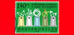 UNGHERIA - MAGYAR - 2005 - USATO - Raccolta Differenziata - Recycling Bins  - 140 Ft - Used Stamps