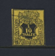 HANOVRE 1851/55 SCOTT N°6  YVERT N°5 OBLITERE - Hannover