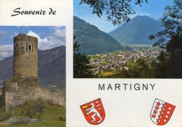 Cp , SUISSE , Souvenir De MARTIGNY , Voyagée 1966 , Ed : Bovey & Cie , 4407 - Martigny