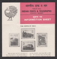 INDIA,1984 ,FORTS OF INDIA,  FOLDER - Cartas & Documentos