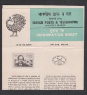 INDIA, 1984 , DR D.N.WADIA, ( Yvert 818, Geologist), Folder, Brochure - Cartas & Documentos