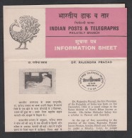INDIA, 1984 , DR RAJENDRA PRASAD, BIRTH CENTENARY, FOLDER - Cartas & Documentos