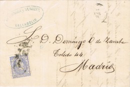 5812. Carta Entera VALLADOLID 1871. Alegoria. Carreta 14 - Storia Postale