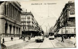 N°35629 -cpa Marseille -la Cannebière- - Strassenbahnen