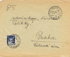 5819. Carta HORICE (Checoslovaquia) 1920 A Praha - Lettres & Documents